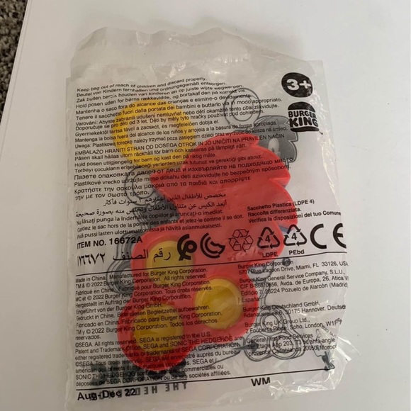 2022 Burger King SONIC THE HEDGEHOG BUBBLE POP BACK PACK CLIP ON Toy BRAND NEW - Picture 2 of 2